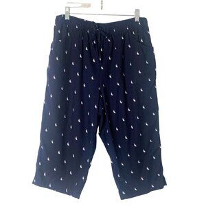 Gloria Vanderbuilt Casual Sailboat Print Elastic Waist Shorts Women’s Size PXL